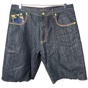 Royal Blue Y2K Baggy Cut Jorts Shorts Size 36 Denim